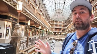 Exploring Downtown Cleveland Empty Galleria Mall amp The Arcade  Superman Birthplace amp Baseball Ends [upl. by Kurtis]