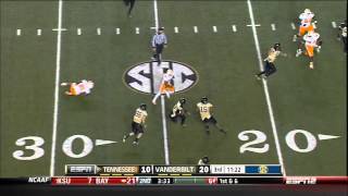 11172012 Tennessee vs Vanderbilt Football Highlights [upl. by Moor]