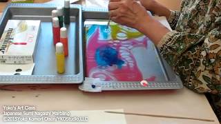 Yokos Sumi Nagashi Marbling Tutorial Video [upl. by Cardwell]