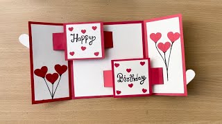 Happy Birthday Card  Easy card for birthday and anniversary [upl. by Nessah]