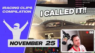 November 25  iRacing Clips Compilation [upl. by Ailsun]