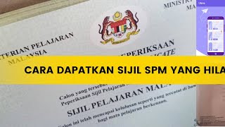 Cara Dapatkan Sijil SPM yang Hilang Tak perlu pergi mana2  Online [upl. by Arnelle]