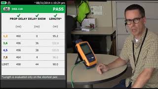 DSX 5000 CableAnalyzer 10 length rule By Fluke Networks [upl. by Naget]