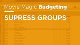 Legacy Movie Magic Budgeting  Supress Groups [upl. by Ahsyek936]