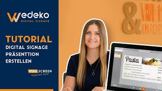 ℹ️ TUTORIAL  HOW TO Digital Signage Präsentation erstellen mit VisuScreen cloud 🎬 WEDEKOCOM 🖥️ [upl. by Amund123]