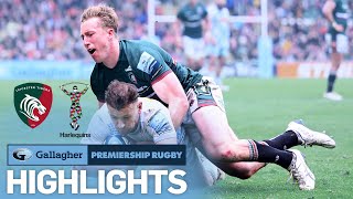 Leicester v Harlequins  HIGHLIGHTS  Red Card Drama In Tight Match  Gallagher Premiership 202223 [upl. by Ahsenod]