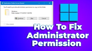 How To Fix Administrator Permission Windows 1110 2024 Full Tutorial✅ [upl. by Bose]