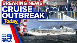 Cruise ship with over 100 COVID19 cases docks in Sydney  Coronavirus  9 News Australia [upl. by Eener453]