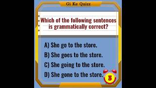 Which of the following sentences is grammatically correct gikequizz grammar [upl. by Trini]