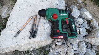 Parkside Hammer Drill príklepová vŕtačka PBHA 12 A1 X12V team Unboxing and TEST [upl. by Etsirk]