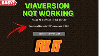 How To Fix ViaVersion Not Working In Aternos  Via Version Kam Nahi Kar Raha Hai [upl. by Pompea]