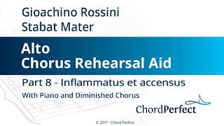 Rossinis Stabat Mater Part 8  Inflammatus et accensus  Alto Chorus Rehearsal Aid [upl. by Divan]