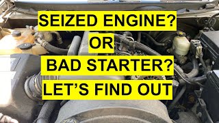 Symptoms Of A Seized  Locked Engine  How To Tell It’s Not A Bad Starter [upl. by Esinahs]