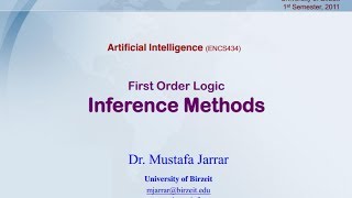 First Order Logic Inference Methods [upl. by Anwaf64]