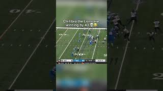 Chill bro the Lions are winning by 43 💀😭 nfl football funny edit [upl. by Sidnal]