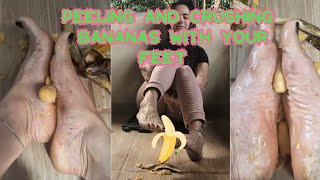 MALU FEET CARLiVE👣LETS PEEL THE BANANA WITH OUR FEET 🍌🍌🤤😋 crush [upl. by Navada]