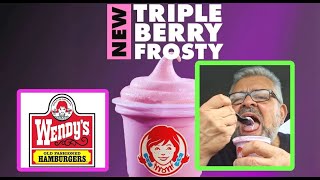 Triple Berry Frosty and French Fries Review from Wendys Chips crisp crunch ASMR Mukbang [upl. by Courtnay]