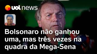 Bolsonaro ganhou na quadra da MegaSena 3 vezes petistas fazem piada por valor do prêmio  Sakamoto [upl. by Eras313]