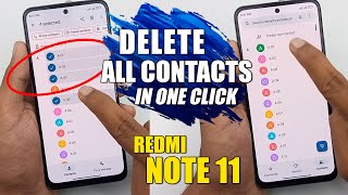 How To Delete All Contacts In One Click Redmi Mobiles  Redmi Note 11 [upl. by Fondea]