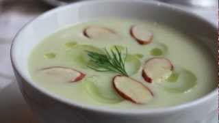 White Gazpacho Recipe  Chilled Summer Vegetable Soup [upl. by Neved327]