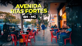 AVENIDA BIAS FORTES  LOURDES  BELO HORIZONTE  MG  NA RUA 4K [upl. by Htrow]