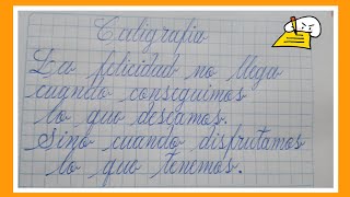 Caligrafía letra en cursiva hermosa frases cortas ✍️🖋️♥️ [upl. by Kroo43]