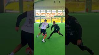 【ダブルタッチを極めようMaster double touch】 shorts regate football dribblesoccercoach [upl. by Amsirahc488]