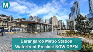 Transport for Sydney Vlog 837 Barangaroo Metro Station Waterfront Precinct NOW OPEN [upl. by Nosnhoj]