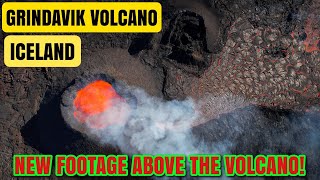 New Footage From Above The Volcano Eruption Keeps Going Iceland Eruption Grindavik April 6 2024 [upl. by Kora]