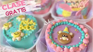 🌈 Clase GRATIS de Decoración de pasteles coreanos 🎂 LUNCHBOX CAKE 🤑 CLASE para HACER PASTELES MINI [upl. by Dlonra]