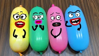 Making Slime With Funny Balloon Cute Doodles 16  Satisfying Slime Videos  Mickey Slime [upl. by Esital]