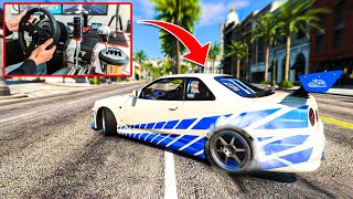 GTA 5 DRIFTING amp STUNTS With a Steering Wheel [upl. by Lebasile]