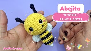 ABEJITA LLAVERO  Aprende paso a paso Tutorial para Principiantes Amigurumi [upl. by Anaerda]