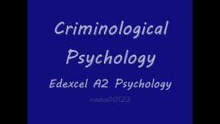 Edexcel Psychology A2 Criminology Crimonological Psychology Definitions [upl. by Eelyab]