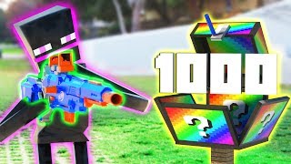 Monster School Nerf Mystery Challenge  Minecraft Animation [upl. by Barnet]