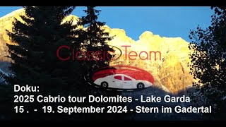 Doku  2024 Cabrio tour Dolomites  Lake Garda Herbst [upl. by Ekralc264]