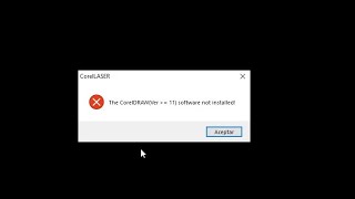 CorelLaser The CorelDrawVer 11 software not installed [upl. by Nosnibor348]