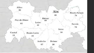 Géographie la région Auvergne Rhône Alpes [upl. by Amehsyt]