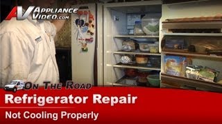 GE Refrigerator Repair  Not Cooling  Condenser Motor [upl. by Idnat]