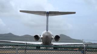 Standing Behind a Jet Plane as it Takes Off in St Maarten [upl. by Nnyw]