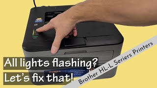 All LED Lights Flashing Problem Fix on Brother HL Laser Printers HLL2320D [upl. by Anohsal]