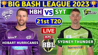 🔴Live Hobart Hurricanes vs Sydney Thunder  HBH vs SYT Live 21st T20 Match Big Bash League 202324 [upl. by Suitangi108]