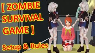 School Girls Simulator ZOMBIE SURVIVAL CHALLENGE HARD MODE INFECTION SETUP [upl. by Bern]