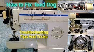 How to Fix Sewing Machine Feed Dog Problems amp Solutions  Sewing Machines Troubleshooting [upl. by Yarezed690]