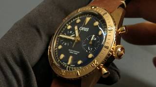 【海空雙銅】ORIS Carl Brashear青銅限量計時碼錶 amp Big Crown Pointer Date 36毫米青銅錶 [upl. by Adair]