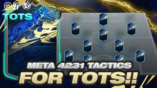 TOTS META 4231 CUSTOM TACTICSINSTRUCTIONS BEST FIFA 21 4231 TACTICS TO GET YOU MORE WINS IN TOTS [upl. by Qulllon]