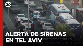 MEDIO ORIENTE  Los israelíes se refugiaron tras la alerta de las sirenas en Tel Aviv [upl. by Sikata]