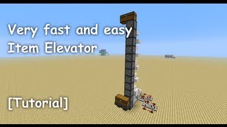 Very fast and easy Item Elevator Tutorial Minecraft 15 [upl. by Dyanne]