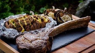 Folge22  Tomahawk Steak mit Zupfbrot amp Artischocken Deutsches BBQ und GrillRezept [upl. by Lamson]