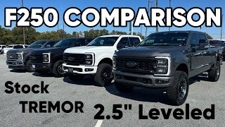 2024 Ford F250 Lariat TREMOR amp 25” Leveled COMPARISON [upl. by Llenart]